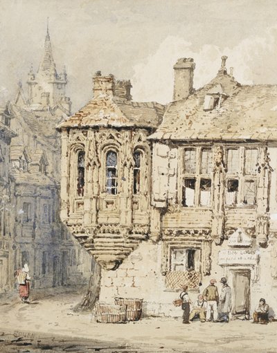 Scena di strada a Rouen da Samuel Prout
